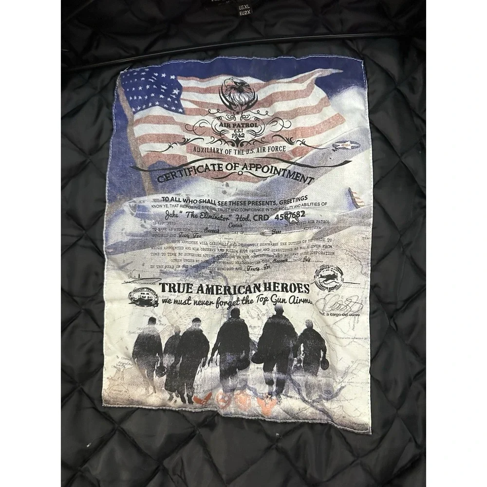 Rare TOP GUN Men's The Flying Legend Black And White Jacket Size US XL